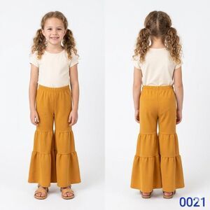 Girls 70's Disco Flare Leg Pants, Sz 8Y - 0021